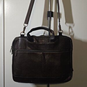 Kenneth Cole Reaction Brown Leather Laptop Briefcase | Model 529601  Brand